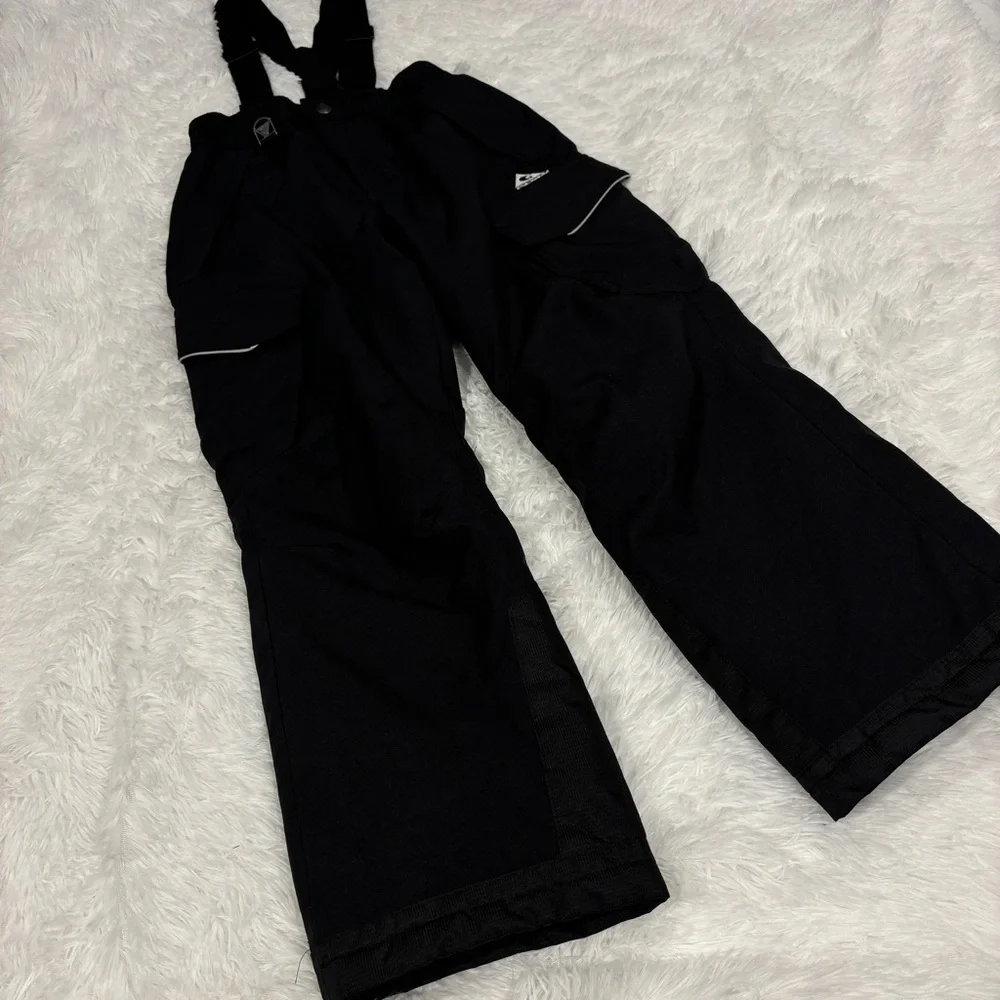 GERRY Performance Black Snow Bib Pants Removable Suspenders Youth Size M 10/12